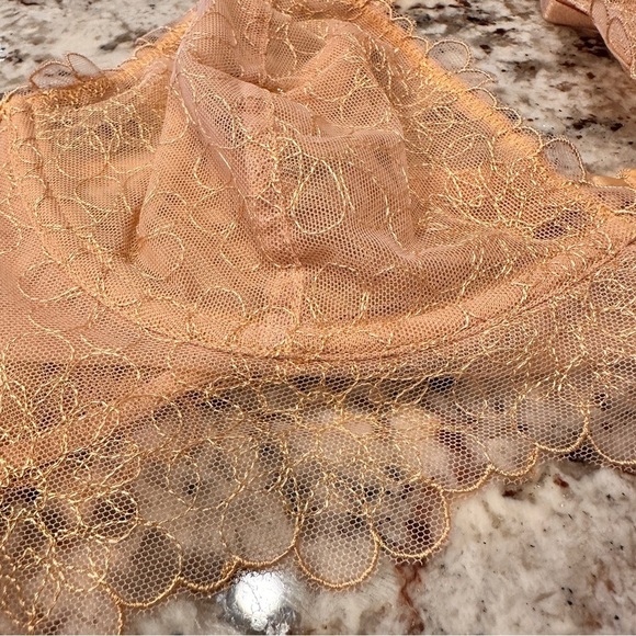 Free People Lucia underwire lace bra wheat sunset size 34 C tan cream Witchycore - Picture 7 of 10